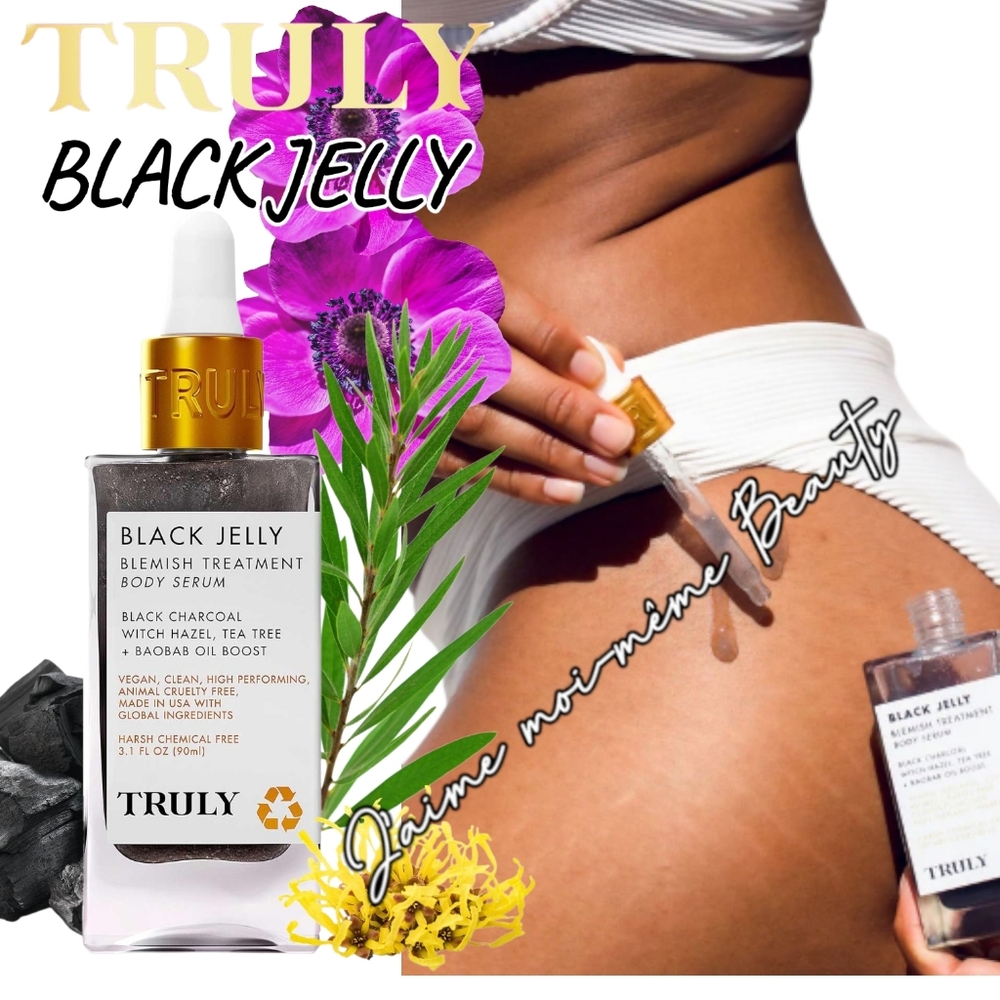 TRULY Black Jelly Blemish Treatment Body Serum Tea Tree Witch Hazel Charcoal